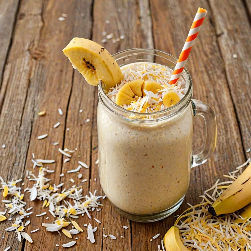 Smoothie bananowo-kokosowe bez glutenu: przepis