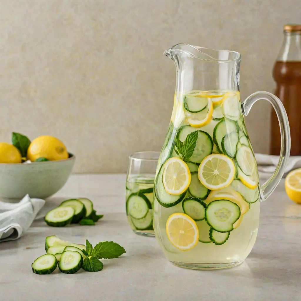 Woda detoksykująca z cytryną, ogórkiem i miętą: przepis
