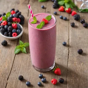 Koktajl jagodowy z białkiem: przepis