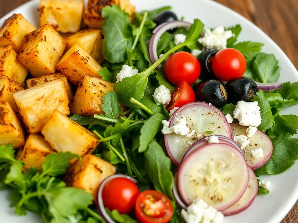 Sałatka z pieczonymi ziemniakami - lekka i sycąca