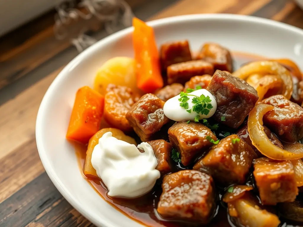 Przepis na kociołek z mięsem i ziemniakami: prosty obiad