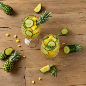 Napój z ananasa i ogórka: przepis