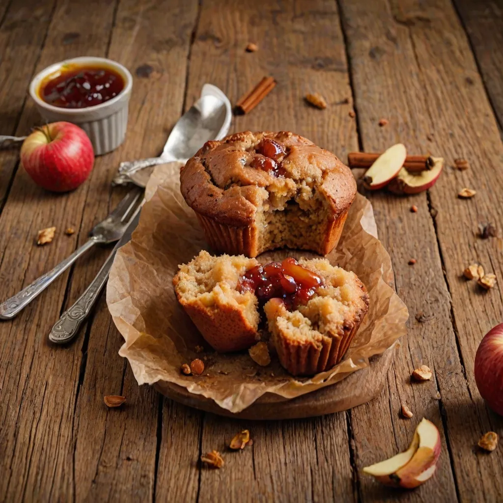 Muffinki z musem jabłkowym – przepis na lekki deser