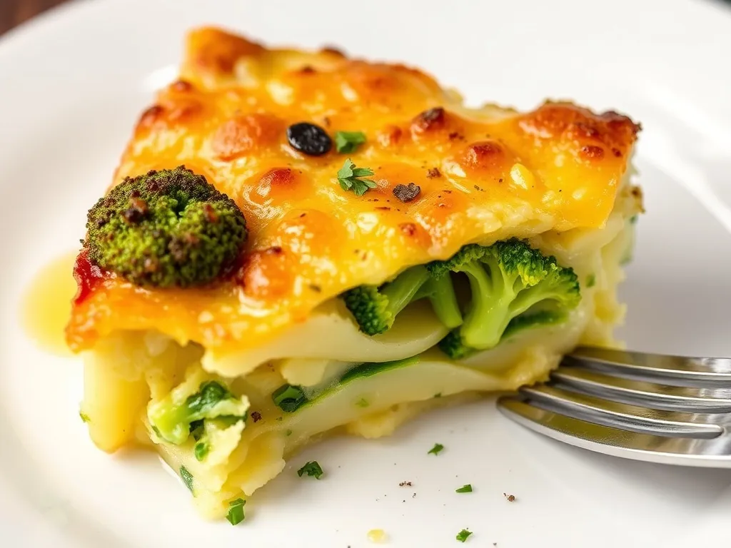 Szybka zapiekanka z brokułami i ziemniakami